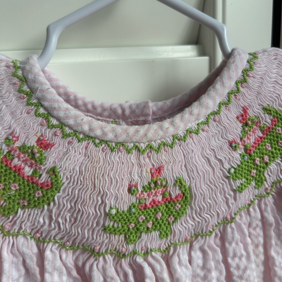 Shrimp & Grits Kids Smocked Alligator Bubble - Picture 7 of 8